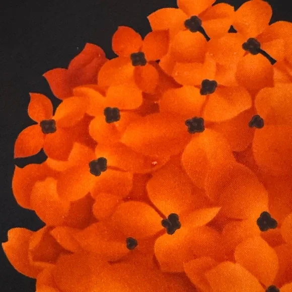 Impressions Black & Orange Floral Top – Size M - Picture 6 of 8